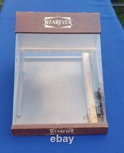 Vintage WEAREVER Advertising Wood/Glass Pen Nib Assortment Store Display Case