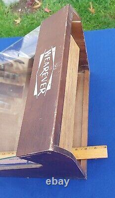 Vintage WEAREVER Advertising Wood/Glass Pen Nib Assortment Store Display Case