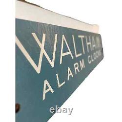Vintage Waltham Alarm Clocks Store Display Case Glass Cabinet with Shelves