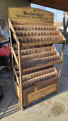 Vintage Weatherhead Fitting Advertising Display Shelf Rack With Jars And Product