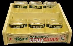 Vintage Whitman's Old Fashioned Stick Candy Display With Glass Jars RARE