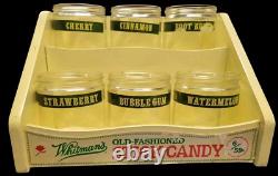 Vintage Whitman's Old Fashioned Stick Candy Display With Glass Jars RARE HTF