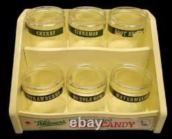 Vintage Whitman's Old Fashioned Stick Candy Display With Glass Jars RARE HTF