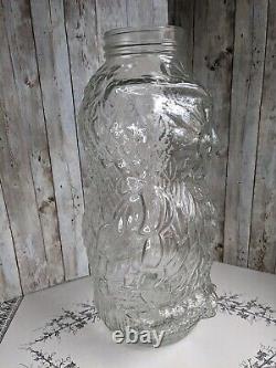 Vintage Wise Old Owl Glass Jar Large Store Display 21