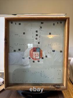 Vintage Wood Glass Counter Top Knife Display Rare American Knife Co Rare