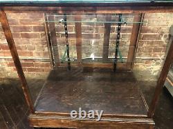 Vintage Wood & Glass General Store Floor Display Case 36 W x 26 D x 41 Tall