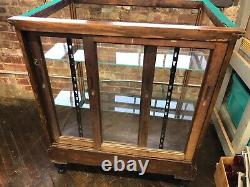 Vintage Wood & Glass General Store Floor Display Case 36 W x 26 D x 41 Tall