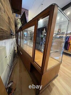 Vintage Wood/Glass MERCANTILE DISPLAY CASE 43 high, 70 long, 18 Wide