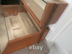 Vintage Zenith Store Wooden with Glass Display Cabinet Case Showcase 1960's 70's