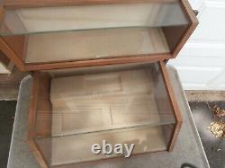 Vintage Zenith Store Wooden with Glass Display Cabinet Case Showcase 1960's 70's