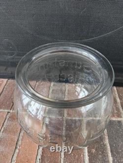 Vtg 1940s Sunshine Biscuit Loose Wiles Co. Candy Country Store Glass Jar Large