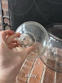 Vtg 1940s Sunshine Biscuit Loose Wiles Co. Candy Country Store Glass Jar Large