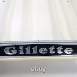 Vtg 1950s Gillette Razor Countertop Display Box Hinged Glass Top 17 x 13 Store