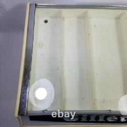 Vtg 1950s Gillette Razor Countertop Display Box Hinged Glass Top 17 x 13 Store