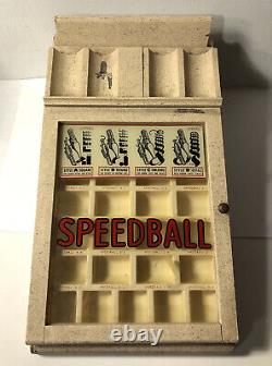 Vtg 1950s SPEEDBALL Fountain Pen Ink Nibs Store Display Hinged Box With Glass
