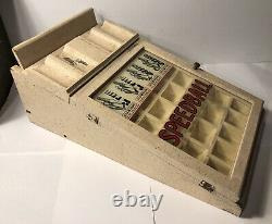 Vtg 1950s SPEEDBALL Fountain Pen Ink Nibs Store Display Hinged Box With Glass