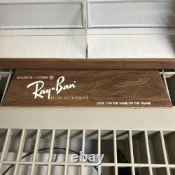 Vtg 1980s Ray Ban Sun Glasses Store Wood Display Case Counter Unit 18 Piece Rare