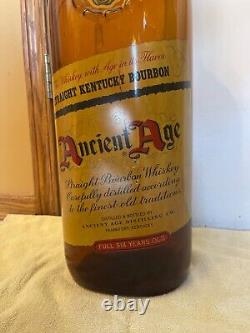 Vtg 22 Ancient Age Kentucky Bourbon Whiskey Glass Bottle / Store Display Empty