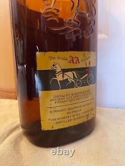 Vtg 22 Ancient Age Kentucky Bourbon Whiskey Glass Bottle / Store Display Empty