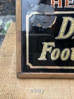 Vtg 30's Dr. Scholl's Foot Comfort Service Mirrored Glass Store Countertop Sign