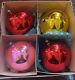 Vtg 50's A Germany, Jumbo 6 Store Display Glass Christmas Ornament Balls + Box