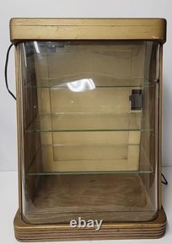 Vtg CAMILLUS KNIFE Retail Store Display Lighted w Orig Glass Shelves 13 x 18.75