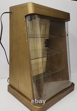 Vtg CAMILLUS KNIFE Retail Store Display Lighted w Orig Glass Shelves 13 x 18.75