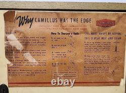 Vtg CAMILLUS KNIFE Retail Store Display Lighted w Orig Glass Shelves 13 x 18.75