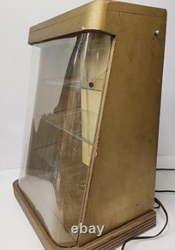Vtg CAMILLUS KNIFE Retail Store Display Lighted w Orig Glass Shelves 13 x 18.75