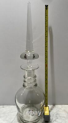 Vtg Factice Perfume Store Display Dummy Bottle Apothecary Czech Hand Blown Glass