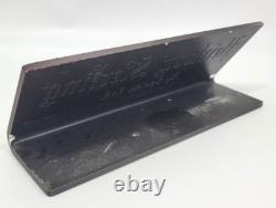 Vtg Heirloom Sterling Service Etched, Painted Glass Store Countertop Sign Onedia