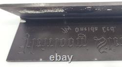 Vtg Heirloom Sterling Service Etched, Painted Glass Store Countertop Sign Onedia