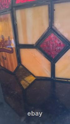 Vtg KODAK FILM Glass Lamp/Ceiling Light Fixture TIFFANY Style
