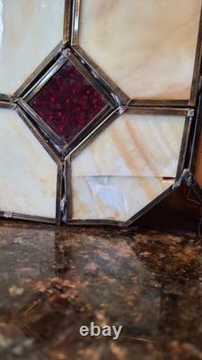 Vtg KODAK FILM Glass Lamp/Ceiling Light Fixture TIFFANY Style