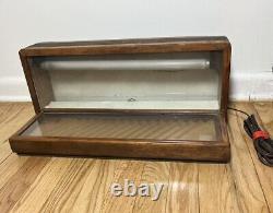 Vtg MCM Parker Pen Wood & Glass No. 318 Display Case By Ressinger Ferrill & Co