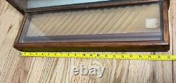 Vtg MCM Parker Pen Wood & Glass No. 318 Display Case By Ressinger Ferrill & Co