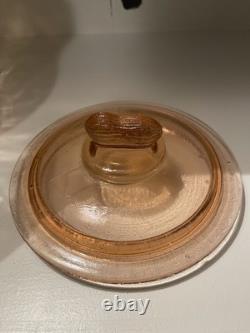 Vtg Pink Glass Planters Peanuts Embossed 4 Corner Store Display Cookie Jar 14 H