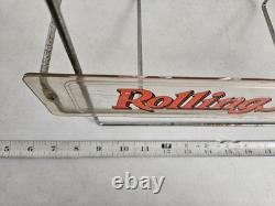 Vtg Rolling Stone Magazine Wire Store Display Rack Lucite or Acrylic Sign RARE