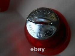 Vtg Shiny Brite Mercury Glass Bell Large Red 5 Store Display Orig Box #1
