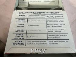 Vtg Vicks, Countertop Store, Display Vtg Tin Sign, Glass Bottle Advertisement