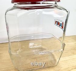 VtgLance Cracker Glass Jar 10 Counter Top Advertising Store Display 8 Sided