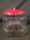 Vtglance Cracker Glass Jar 7.5 Counter Top Advertising Store Display 8 Sided