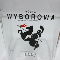 WYBOROWA Poland Vodka Glass Cannister Jar Counter Display