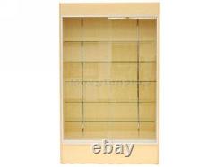 Wall Maple Display Show Case Retail Store Fixture WithLights Knocked Down #WC4M-SC