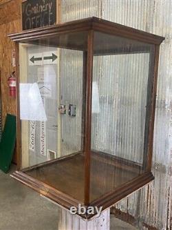 Wood Framed Glass Vintage Showcase, Country General Store, Countertop Display, S