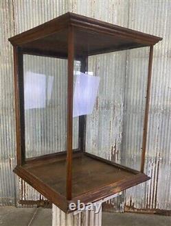 Wood Framed Glass Vintage Showcase, Country General Store, Countertop Display, S