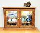 Wood And Glass Display Case Withlighting For Collectibles 18 H X 28 W X 6 D