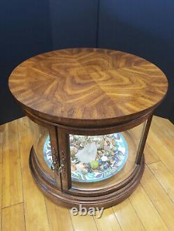 Wood and Glass Display Table withLighting for Collectibles