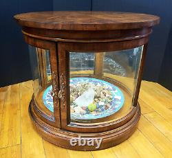 Wood and Glass Display Table withLighting for Collectibles