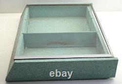 Wow! Turntable Needle Store Display MCM 1950s with Glass Top COLUMBIA Wood Box